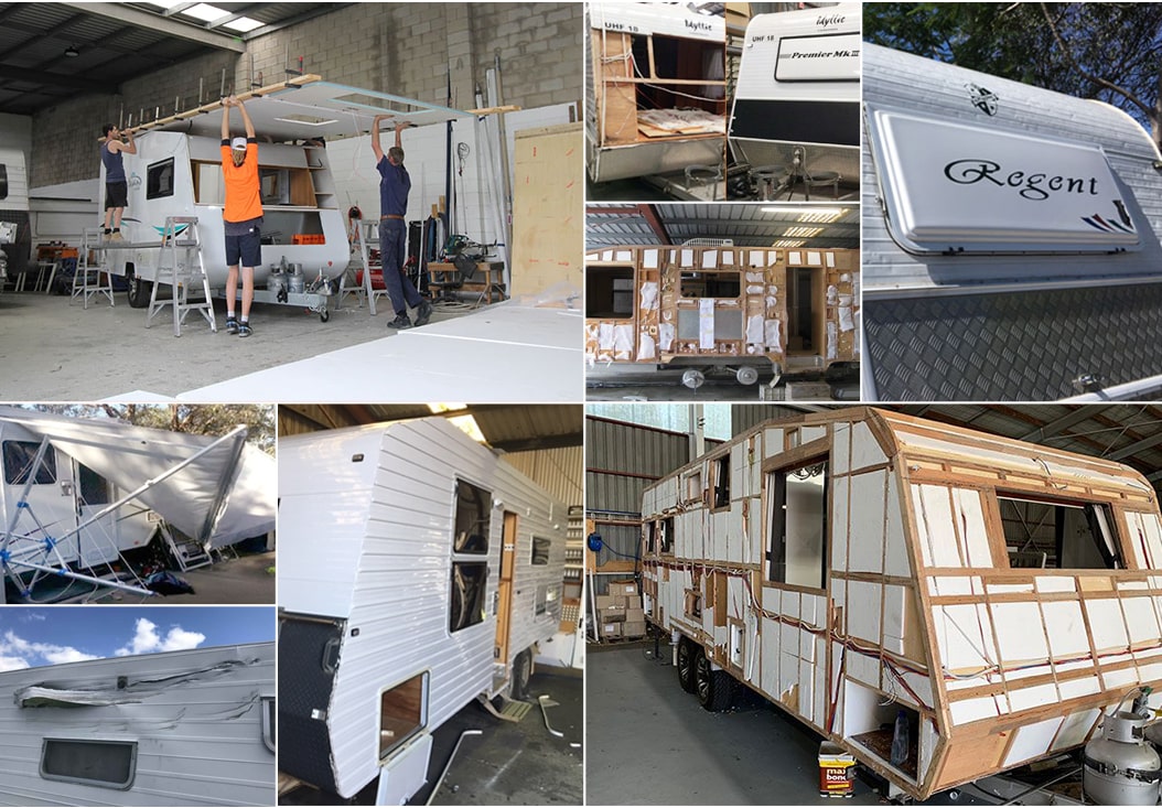 Caravan hail damage repair